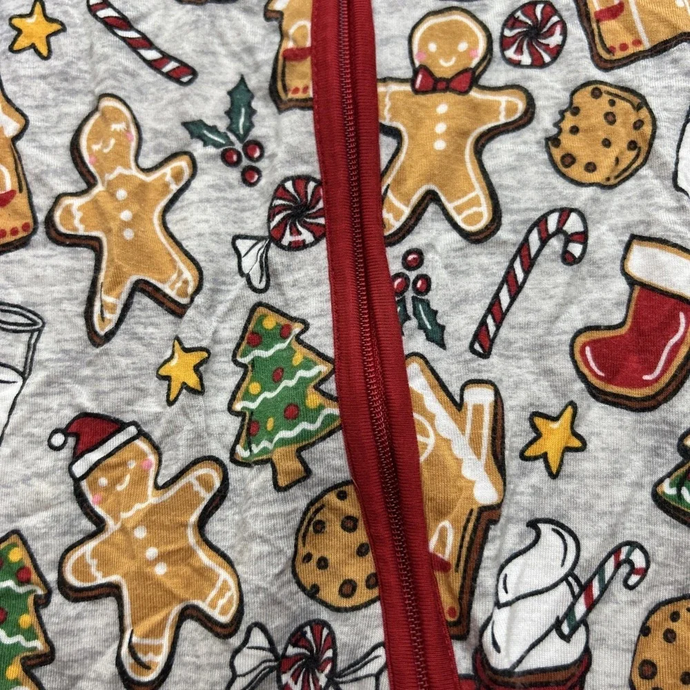 Little Sleepies Baby Toddler 12-18M Christmas Gingerbread Footie Pajamas Bamboo